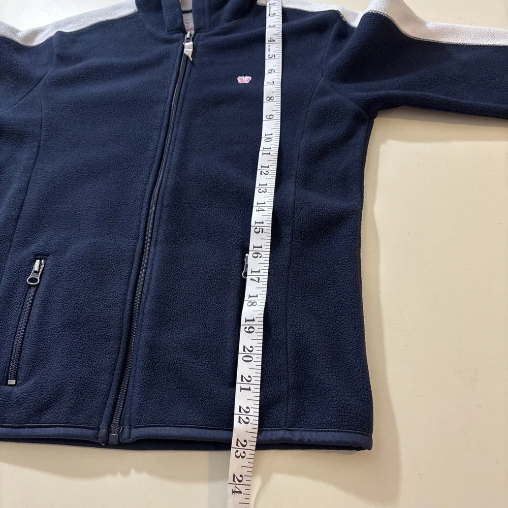 VTG Aeropostale Full‎ Zip Hoodie Women's Sz S Blue Fleece Lined Butterfly Y2K